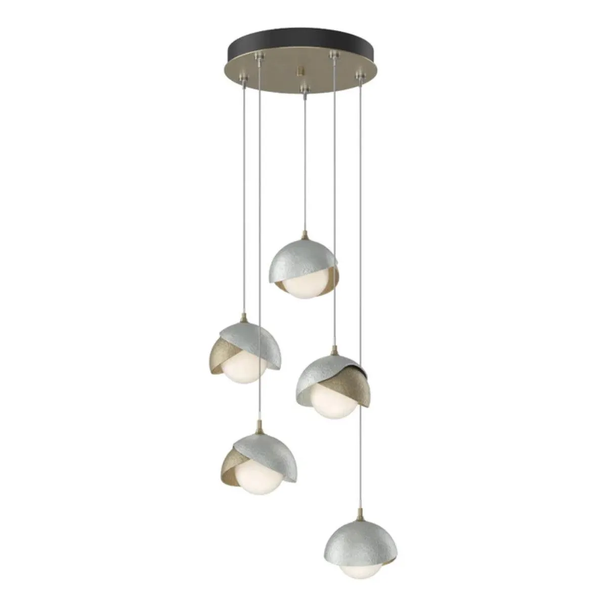 Brooklyn 16 in. 5 lights Standard Pendant Light Soft Gold Finish