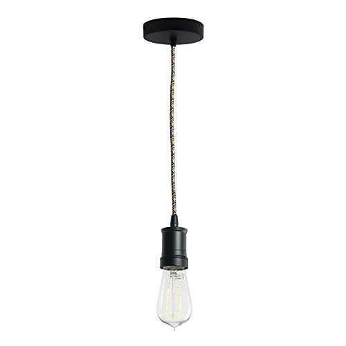 Bulbrite 810086 Pendant Fixtures Black Direct Wire Contemporary