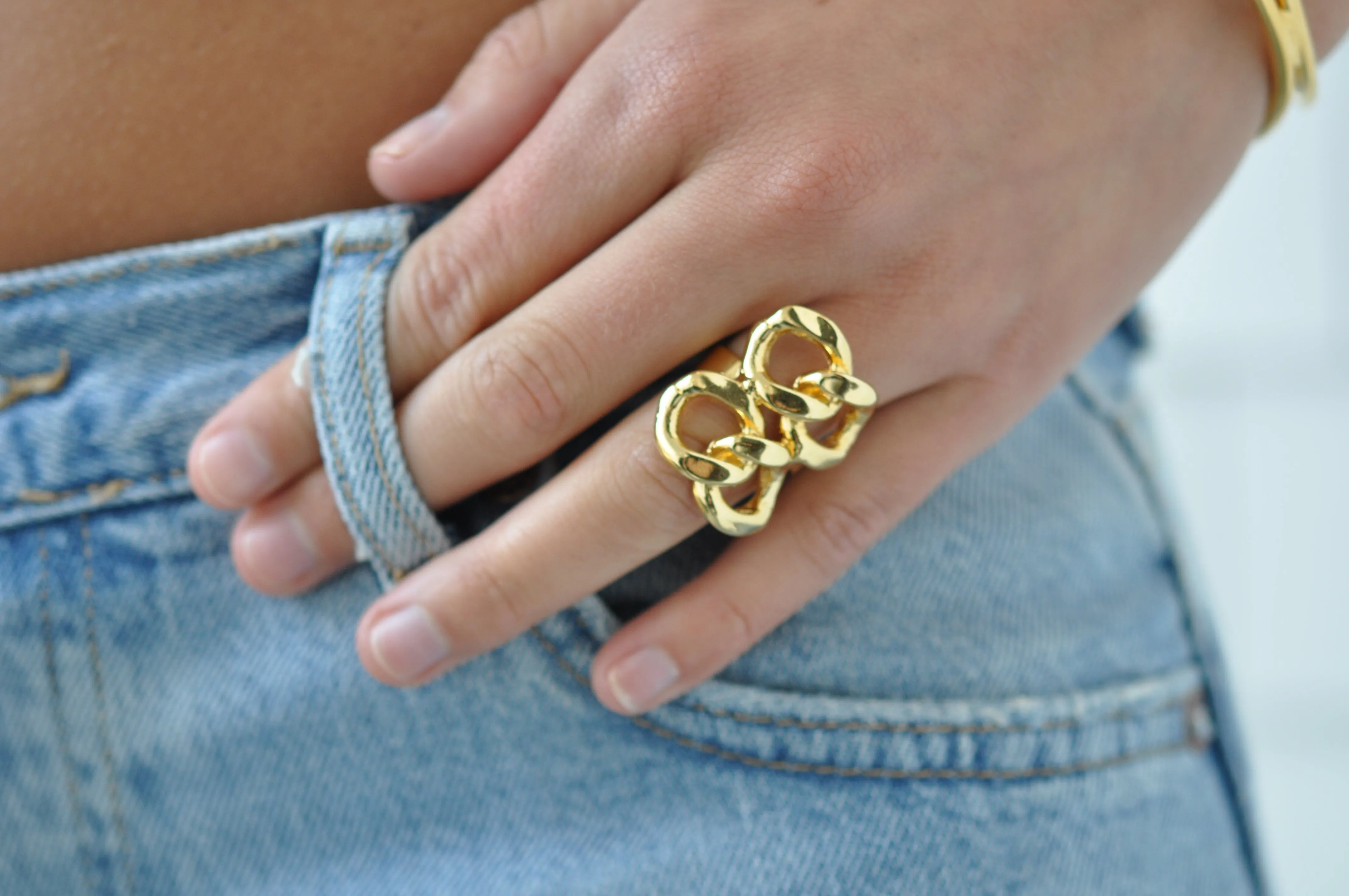 CHASE DOUBLE CHAIN LINK  RING