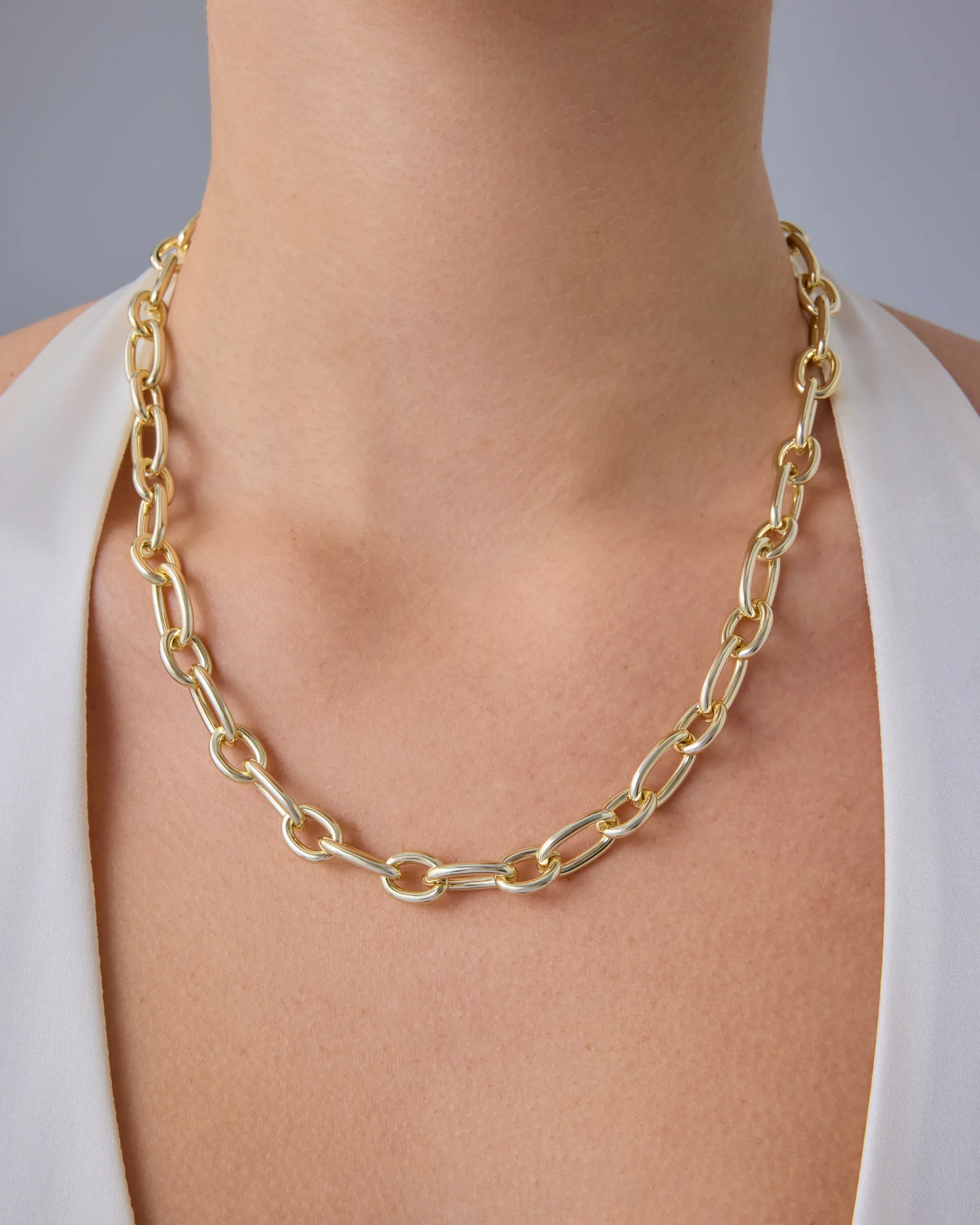 Chunky Oval Link Chain Necklace