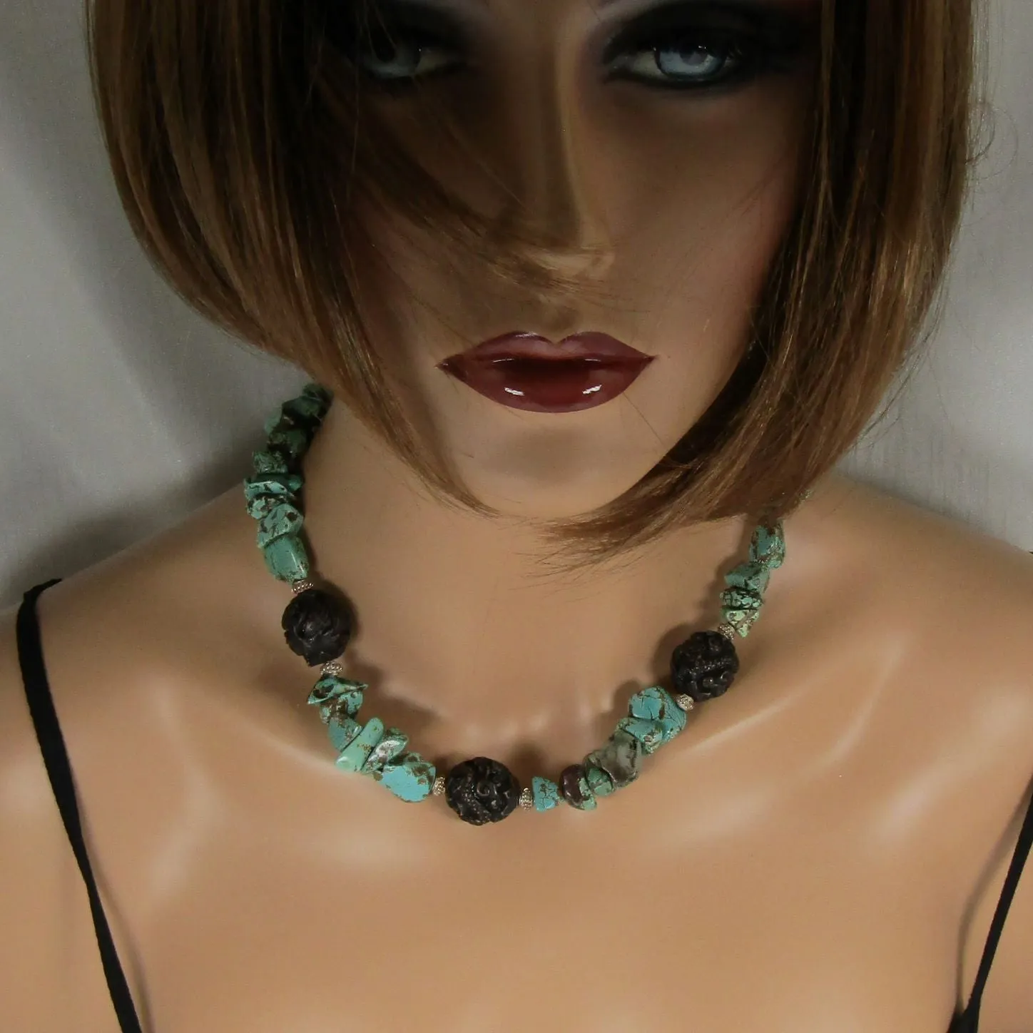 Chunky Turquoise Nugget Necklace