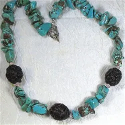 Chunky Turquoise Nugget Necklace