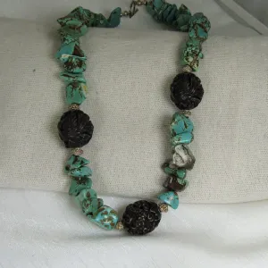 Chunky Turquoise Nugget Necklace