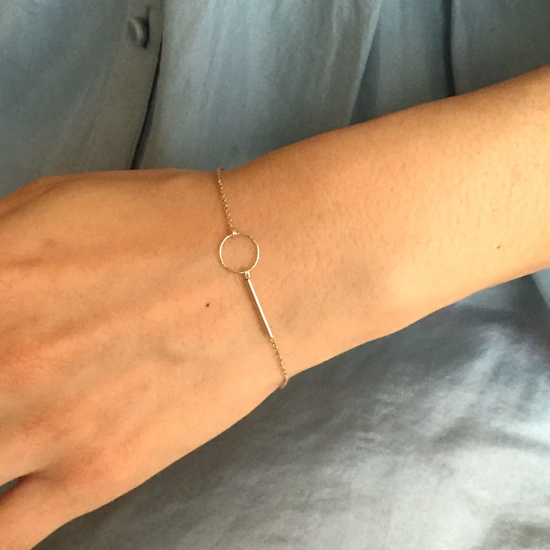 Circle and Bar Bracelet