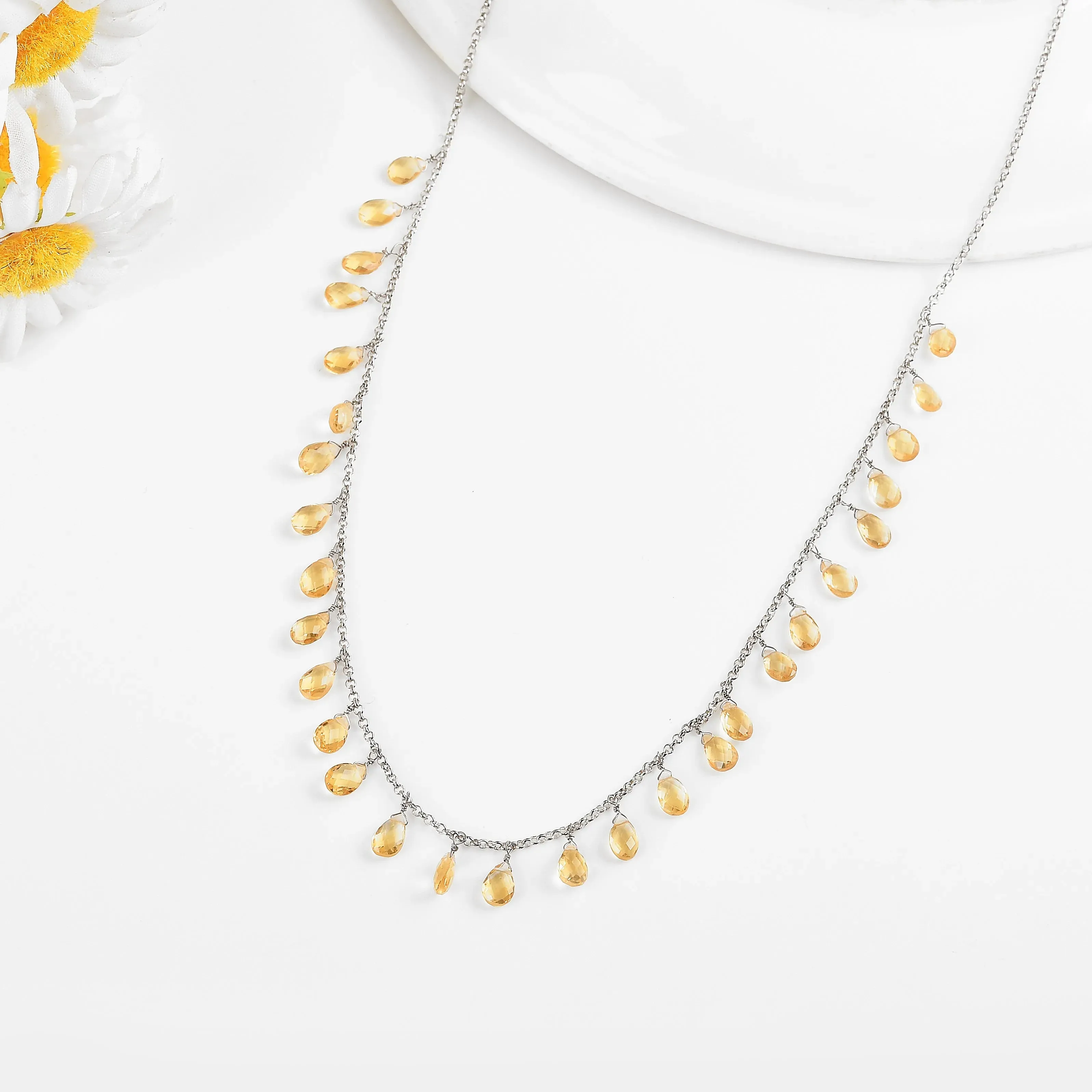 Citrine Layer Necklaces