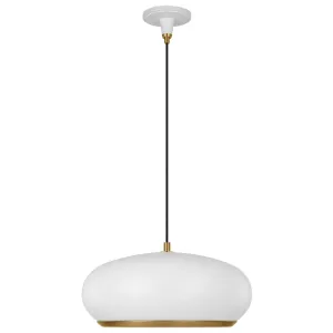 Clasica 18 in. Pendant Light Matte White Finish