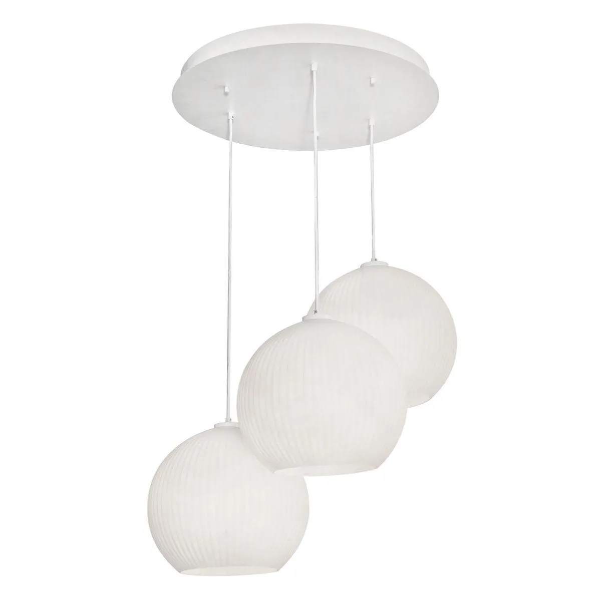 Cleo 31 in. 3 Lights Pendant Light White Finish