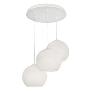 Cleo 31 in. 3 Lights Pendant Light White Finish