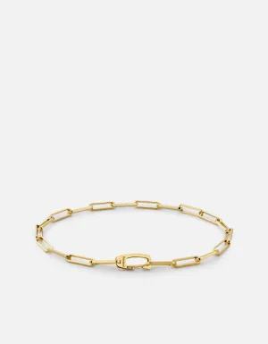 Clip Volt Link Bracelet, Gold Vermeil