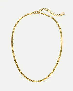 DEAR DARLING BERLIN DELICATE SHORT SNAKE NECKLACE GOLD