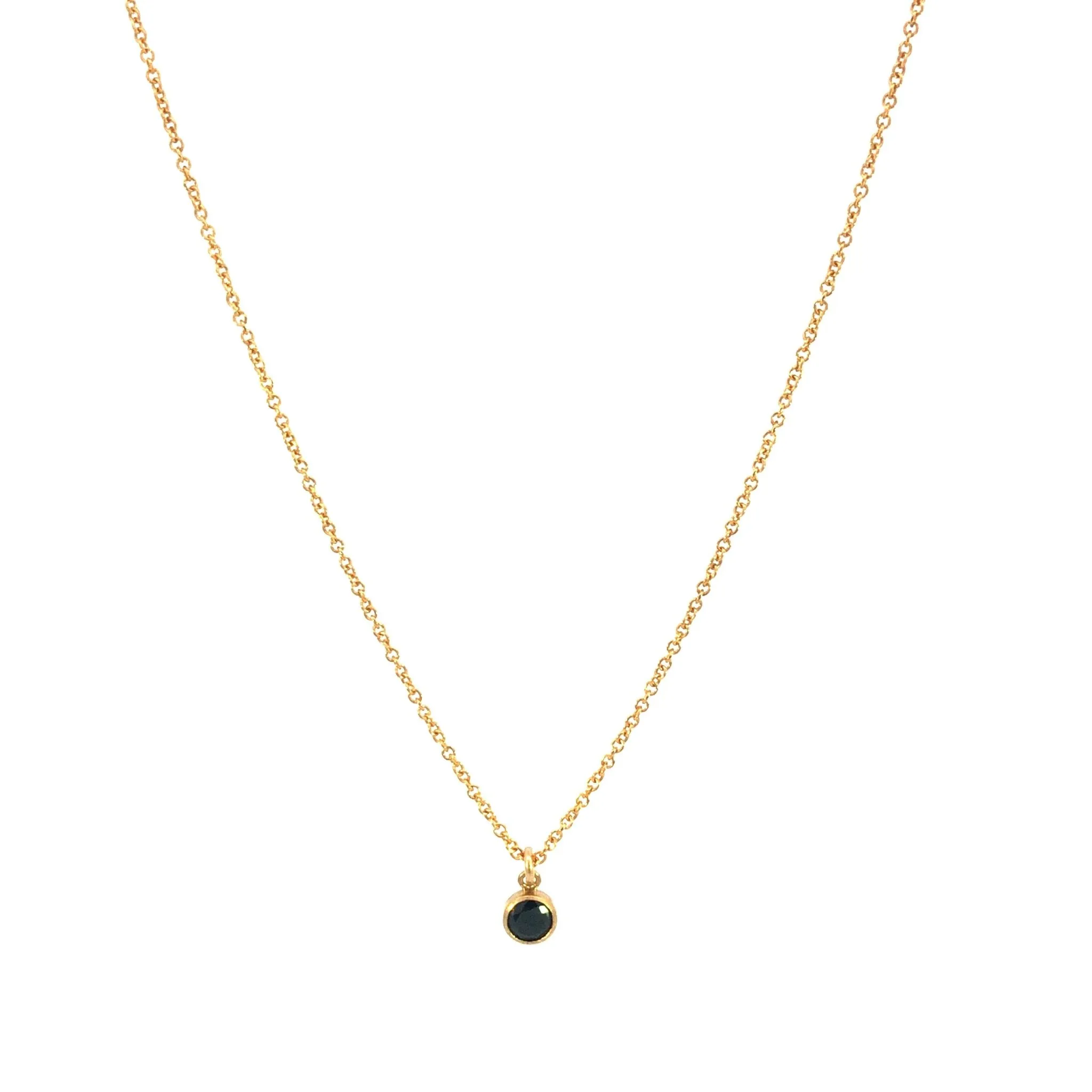 Delicate Black Stone Necklace