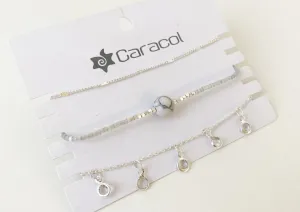 Delicate Bracelet | White & Silver