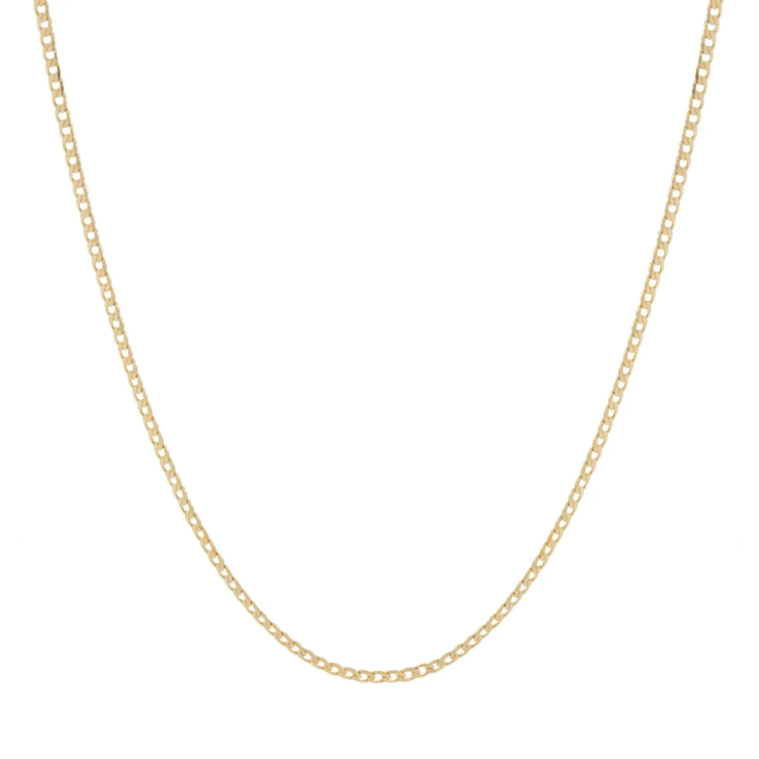 Delicate Curb Link 14k Gold Chain