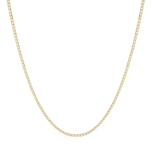 Delicate Curb Link 14k Gold Chain