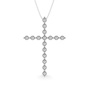 Diamond 1/20 Ct.Tw. Cross Pendant in Sterling Silver