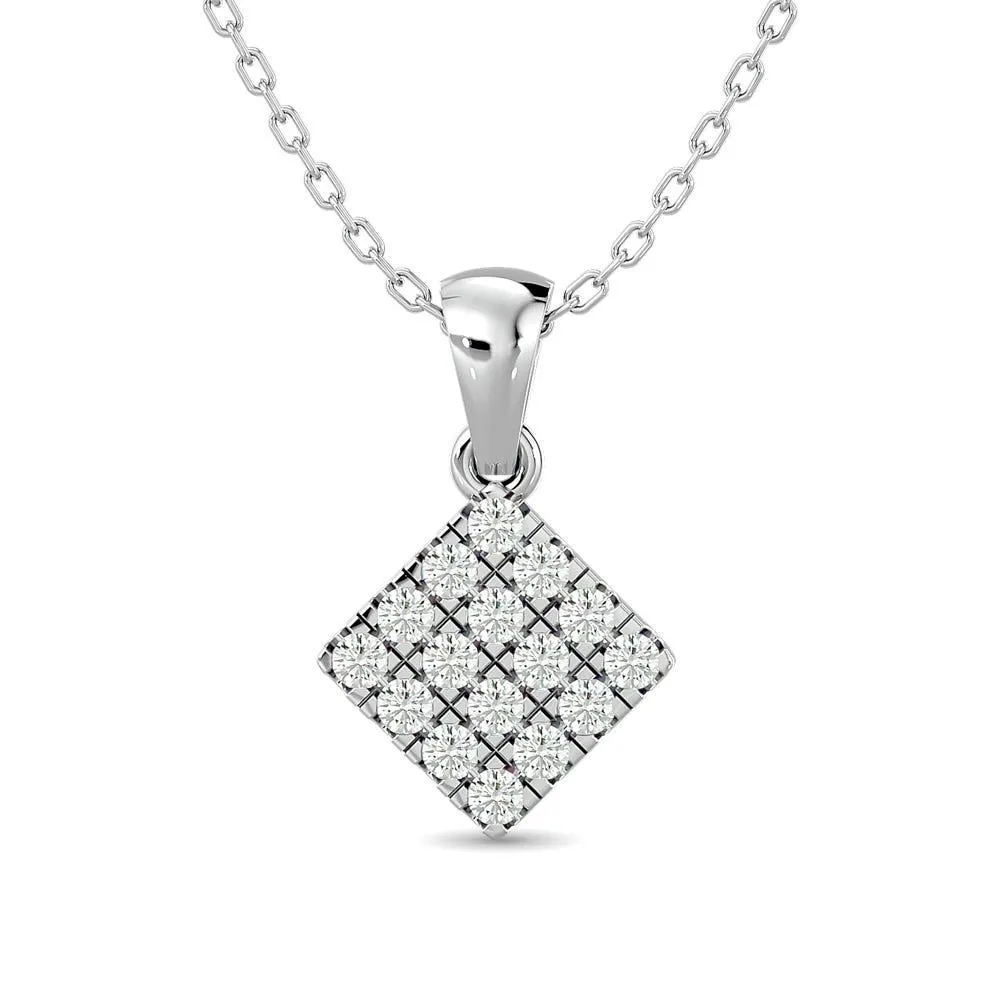 Diamond 1/5 ct tw Fashion Pendant in 10K White Gold