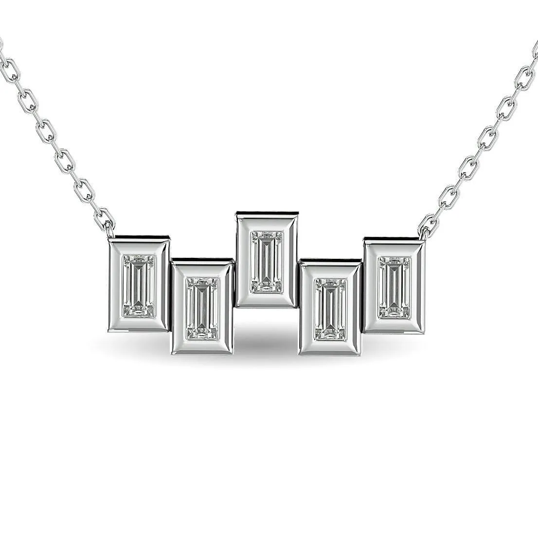 Diamond 1/6 Ct.Tw. Fashion Necklace in 14K White Gold