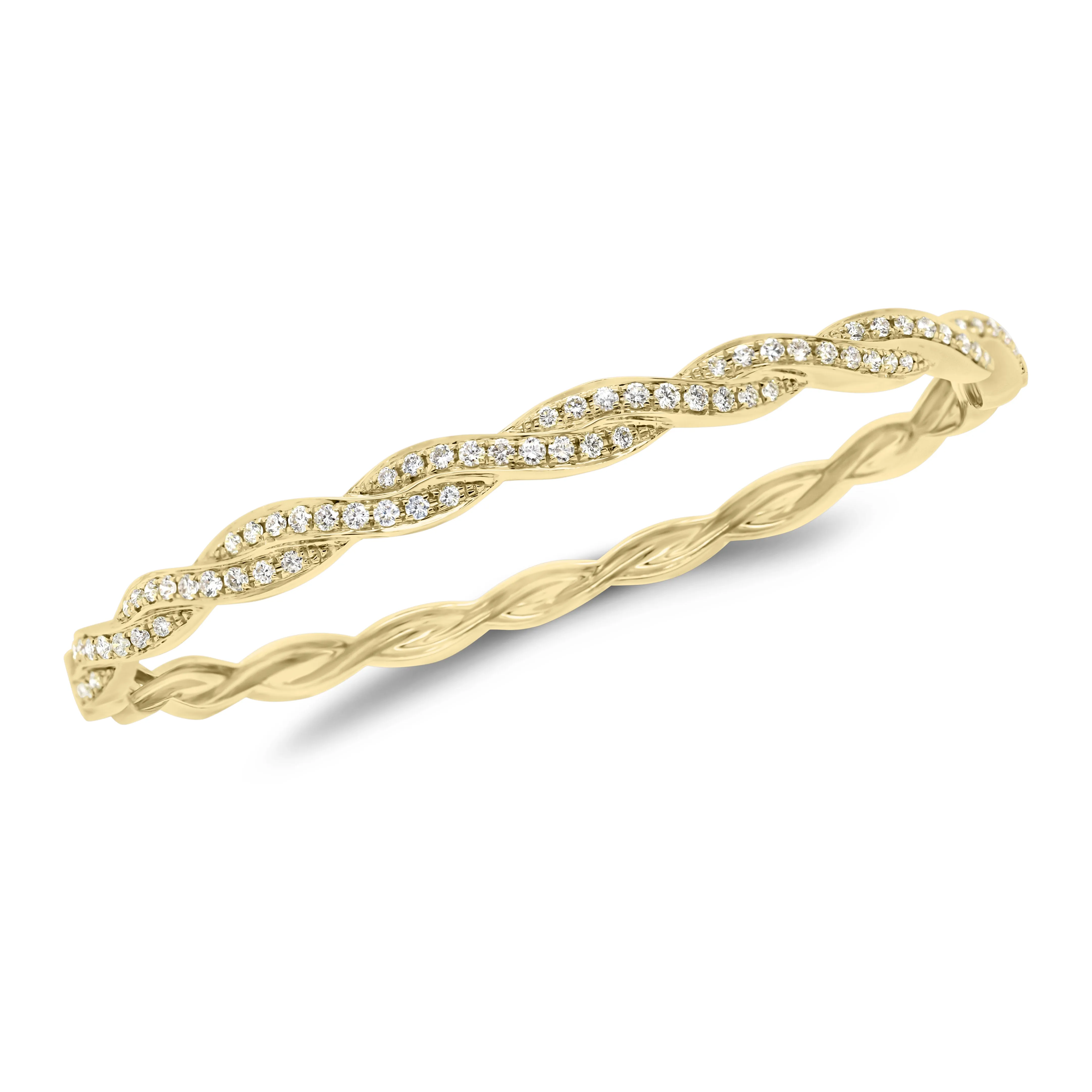 Diamond Woven Bangle Bracelet