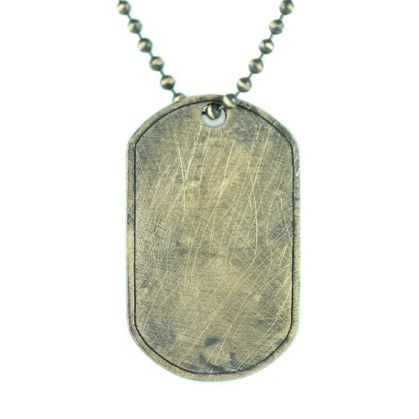 Dog Tag Necklace | Gold