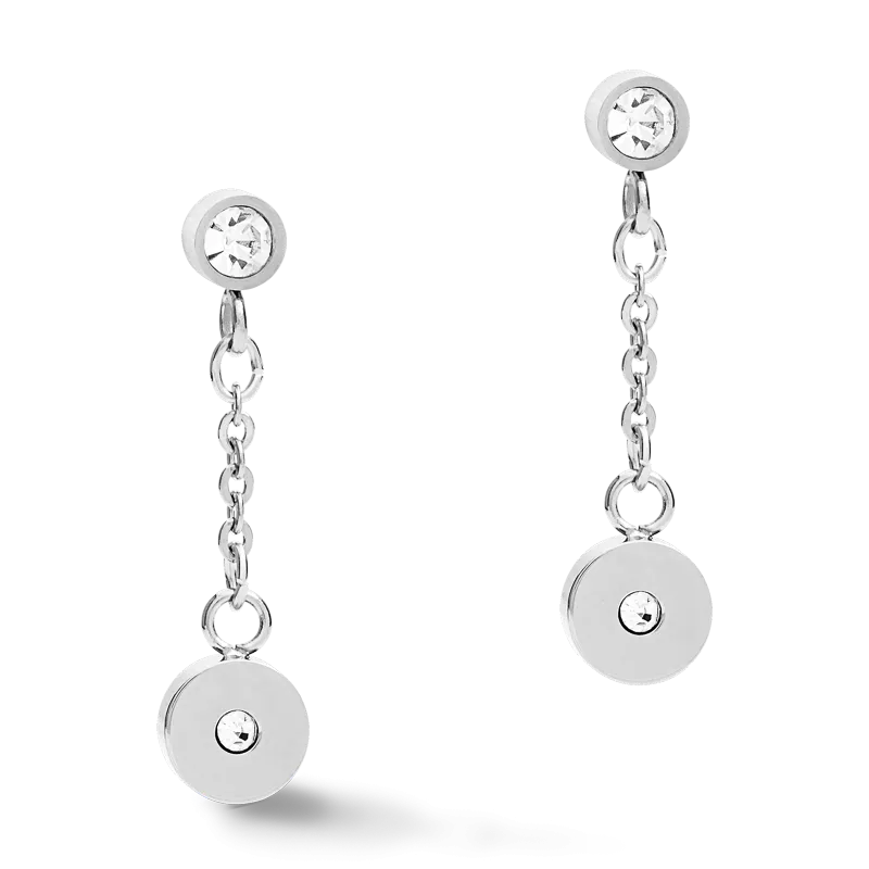 Earrings Coins & Chains silver-lilac