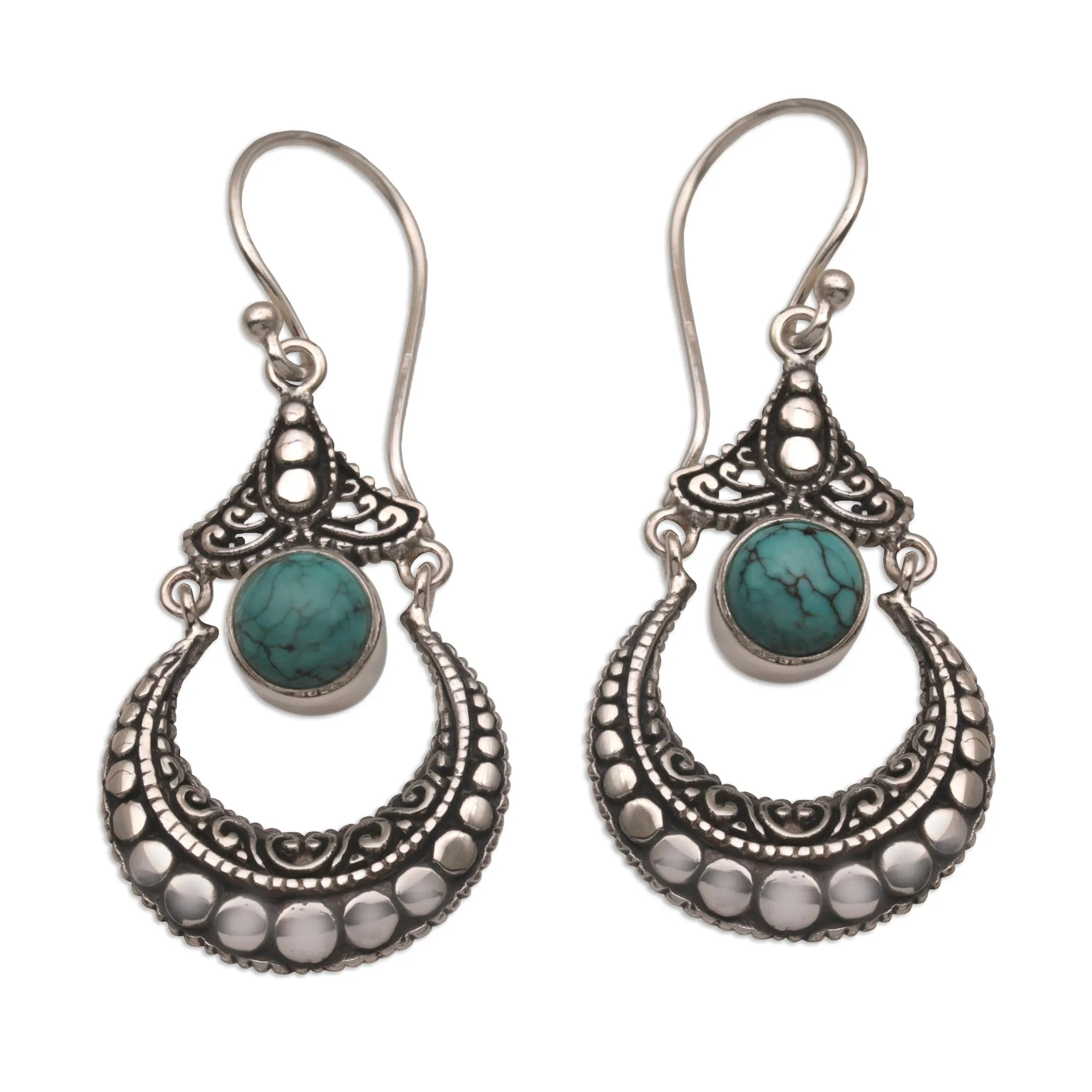 Elegant Crescents Magnesite Earrings