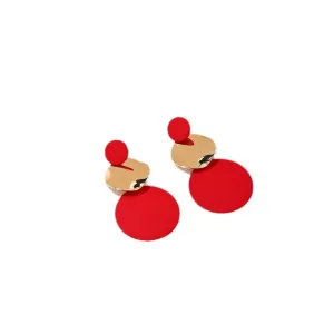 Elegant Metal Triple Round Earrings - Vienna Verve Collection