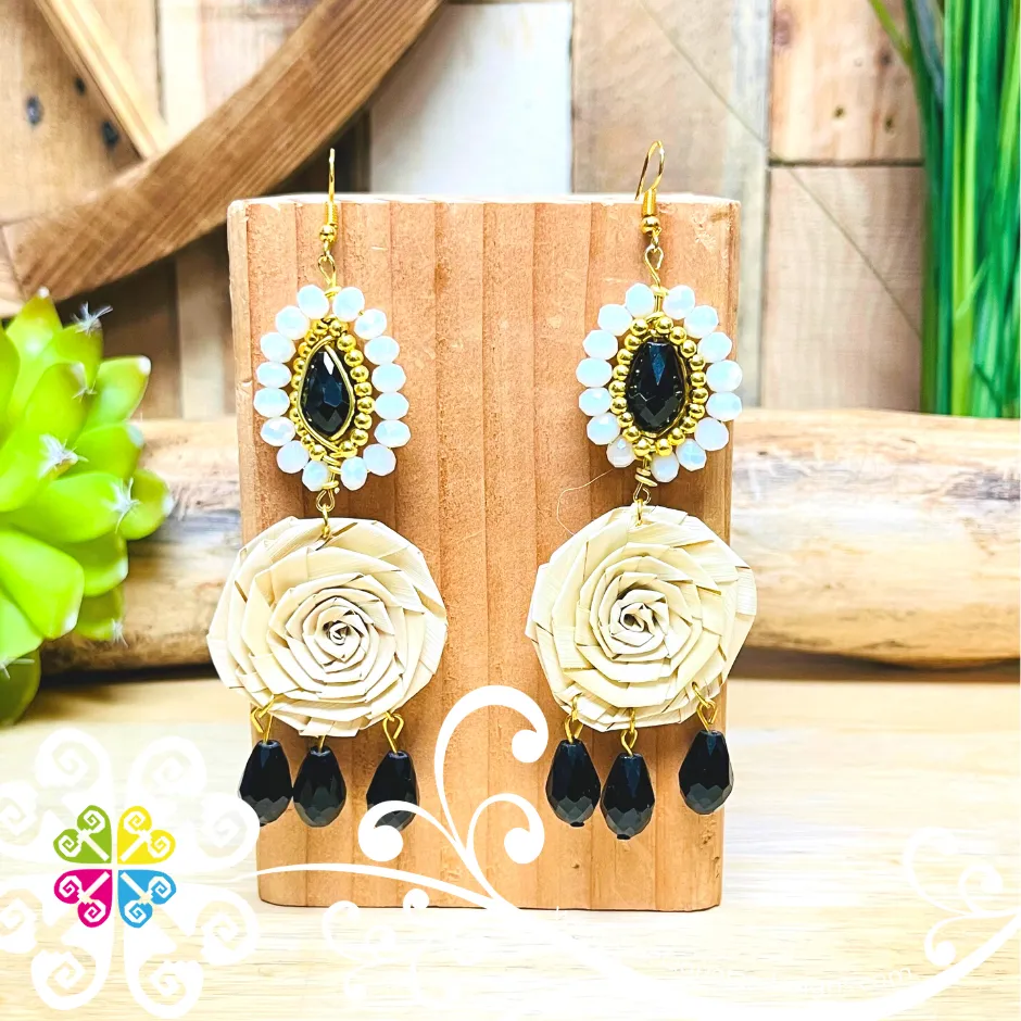 Elegant Rose - Palm Earrings