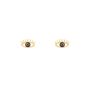 Enamel Eye Stud Earrings