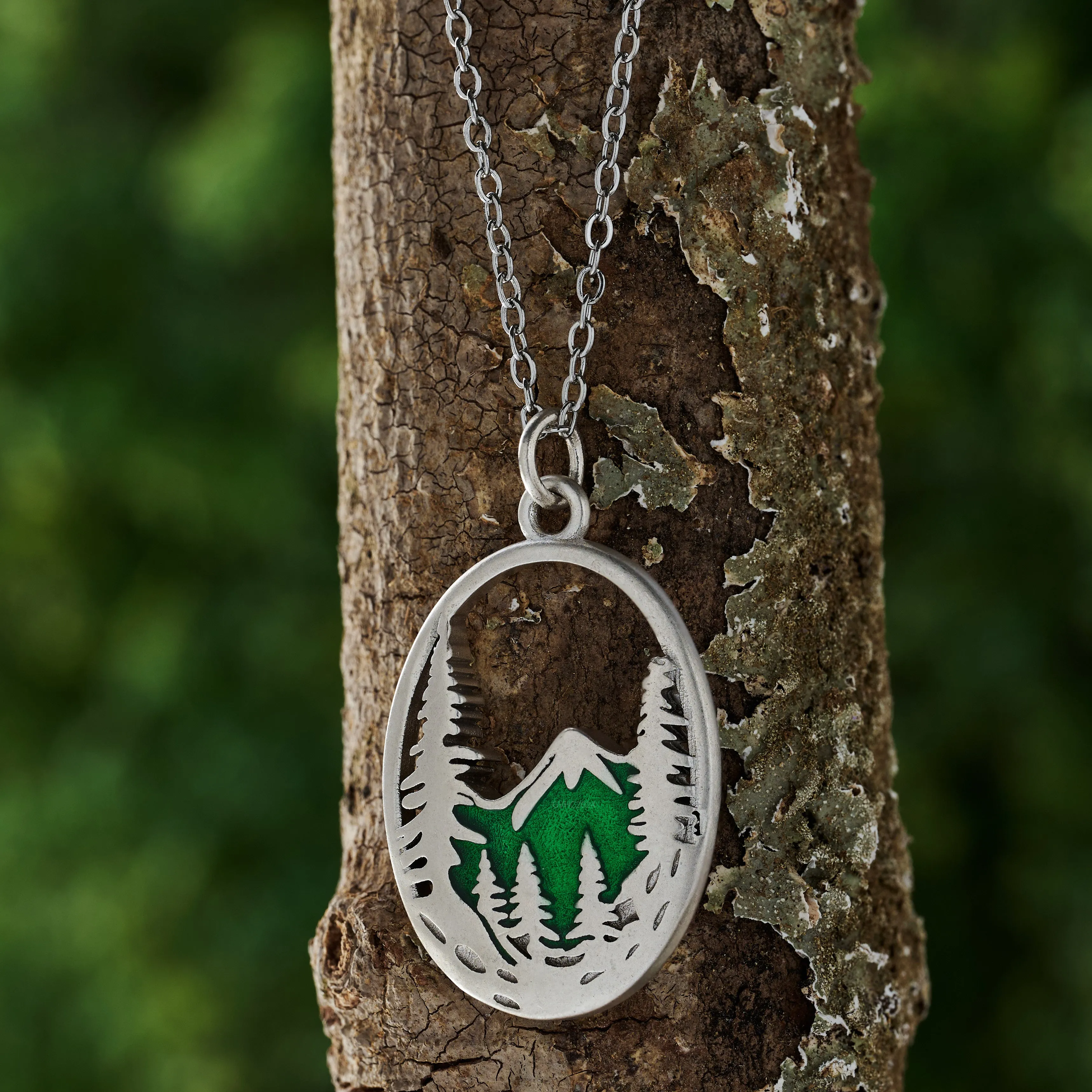 Evergreen Forest Mountain Necklace