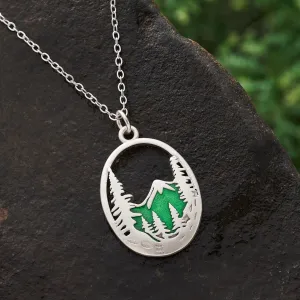 Evergreen Forest Mountain Necklace