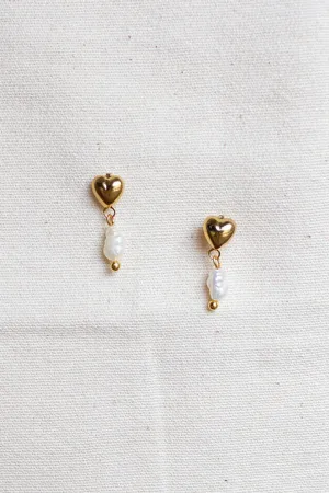 Gold Baby Heart Studs