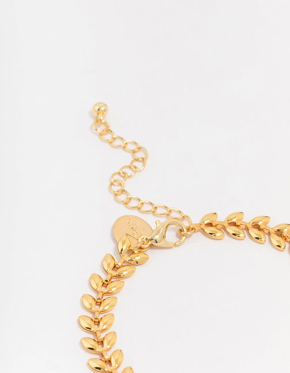 Gold Plated Brass Toga Leaf Bracelet