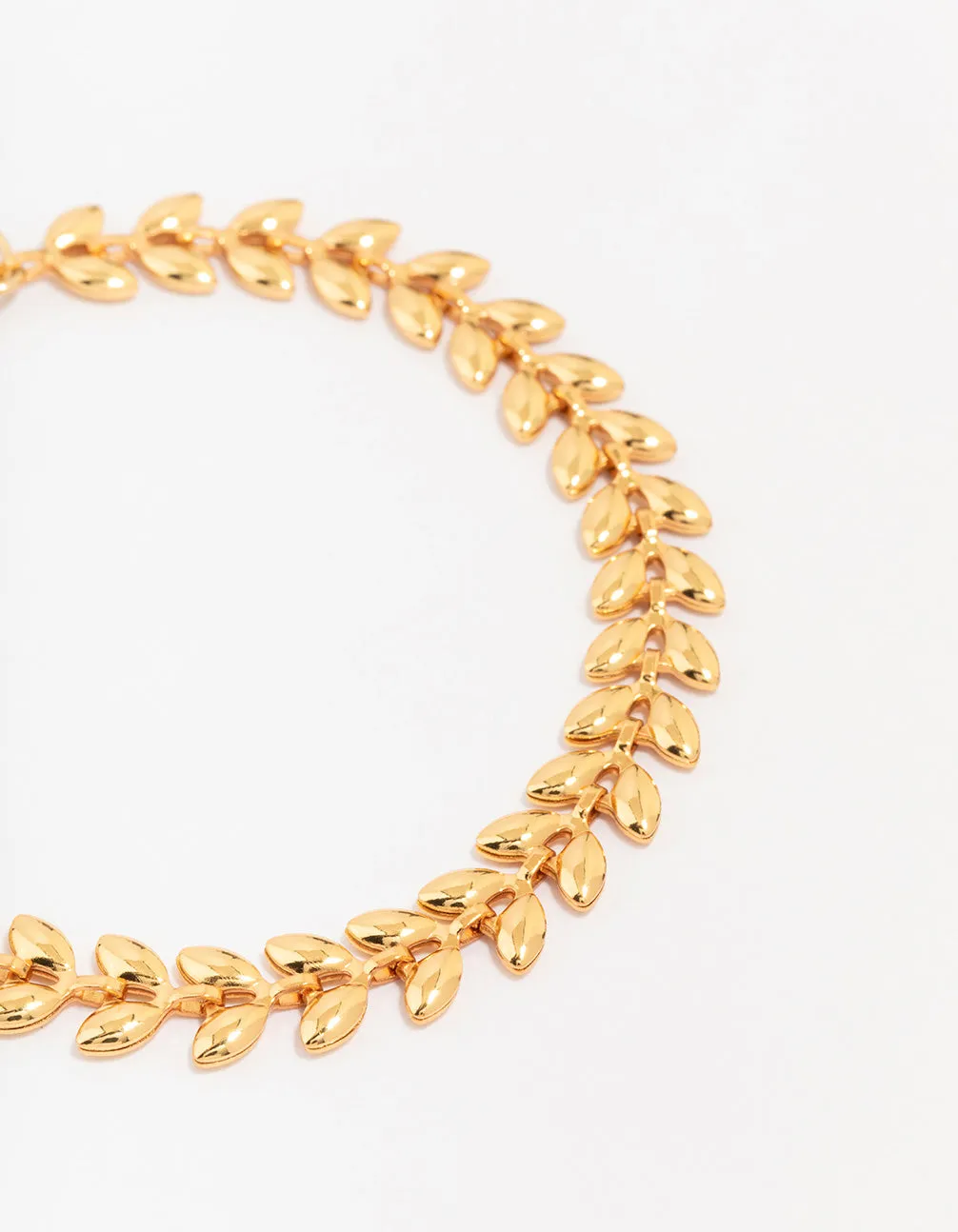 Gold Plated Brass Toga Leaf Bracelet