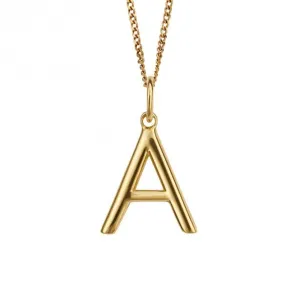 Gold Plated Initial Letter A Pendant P5127