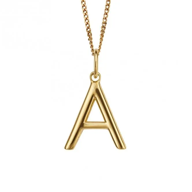 Gold Plated Initial Letter A Pendant P5127