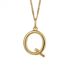 Gold Plated Initial Letter Q Pendant P5143