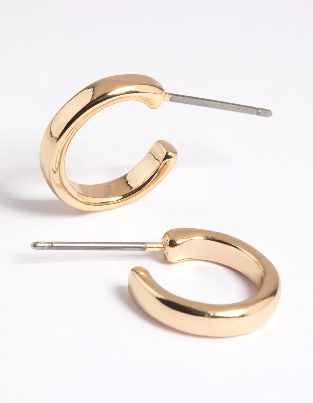 Gold Simple Huggie Hoop Earrings