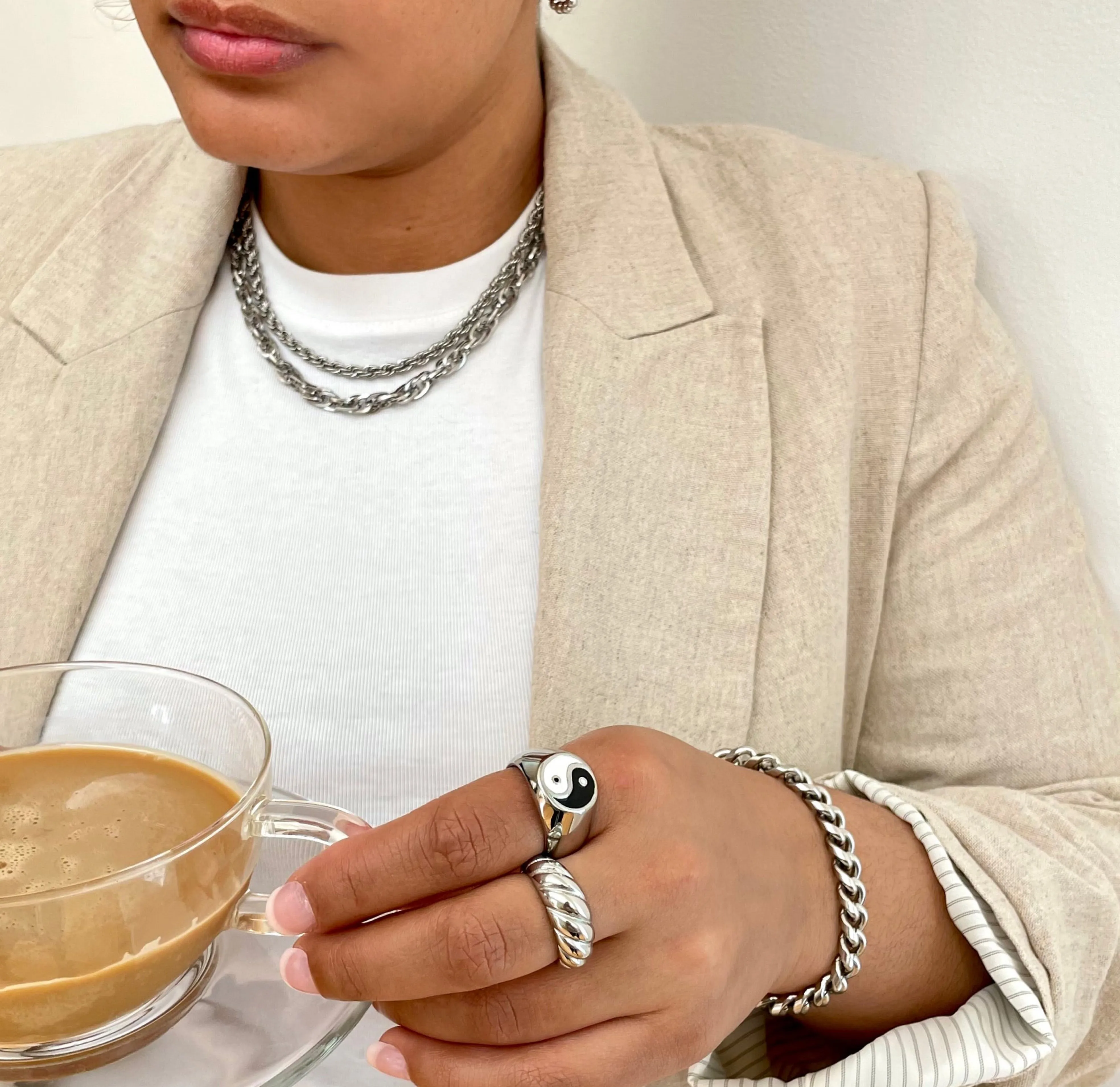 HAVEN SILVER YIN YANG SIGNET RING