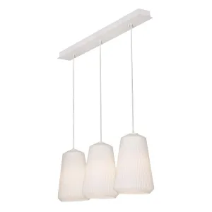 Isla 48 in. 3 Lights Pendant Light White Finish