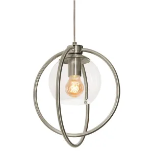 Jamie 12 in. Pendant Light Satin Nickel Finish