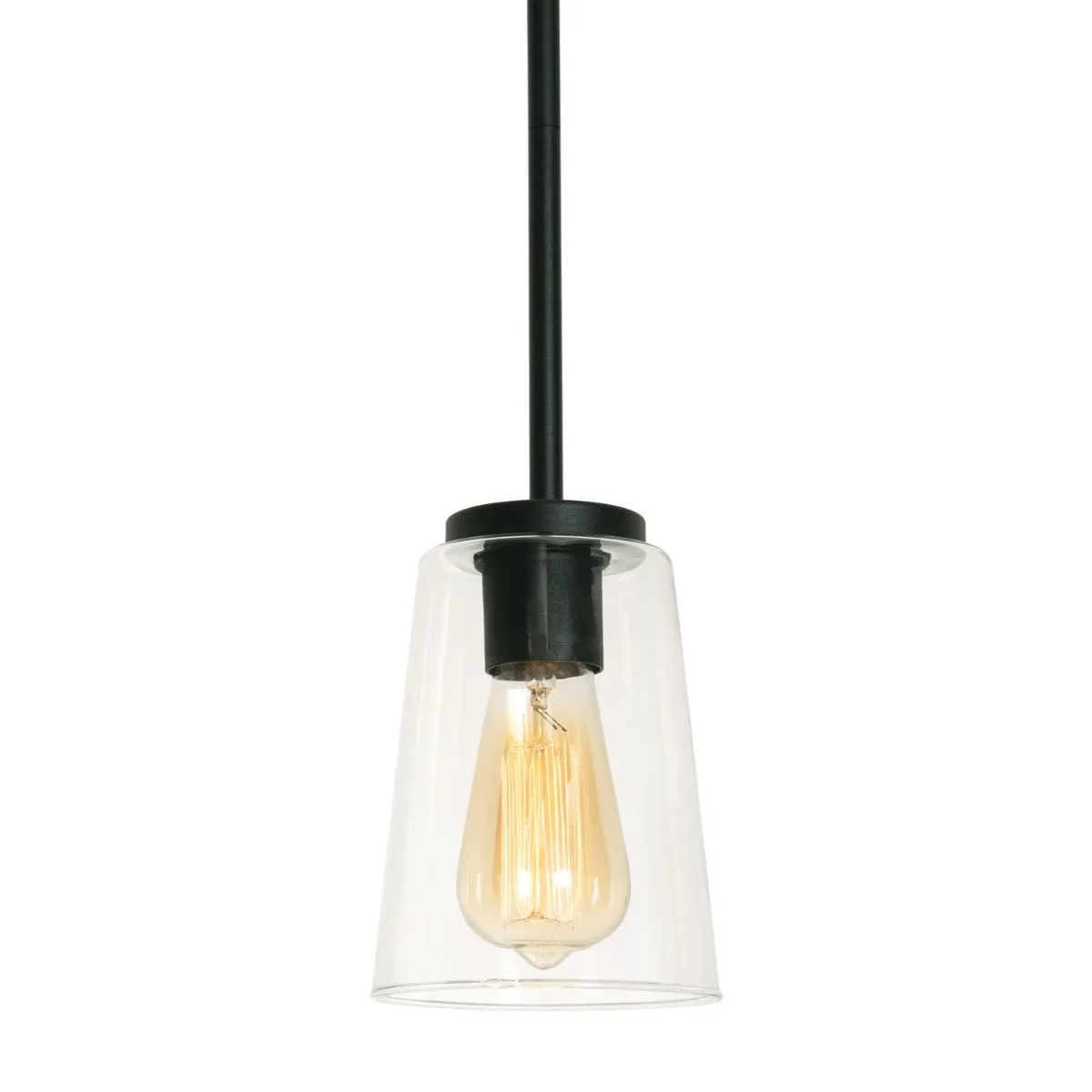 Joanna 5 in. Pendant Light Textured Black Finish