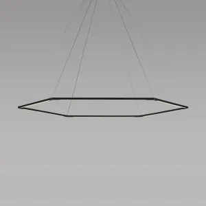 Koncept Inc Z-Bar Pendant Medium Honeycomb, Soft Warm, Matte Black, 52" x 45" ZBP-24-H-SW-MTB-CNP