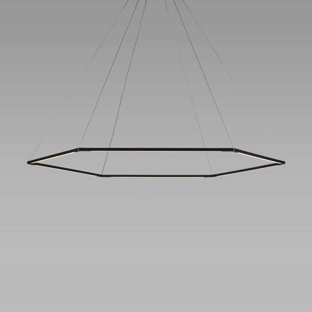 Koncept Inc Z-Bar Pendant Medium Honeycomb, Soft Warm, Matte Black, 52" x 45" ZBP-24-H-SW-MTB-CNP