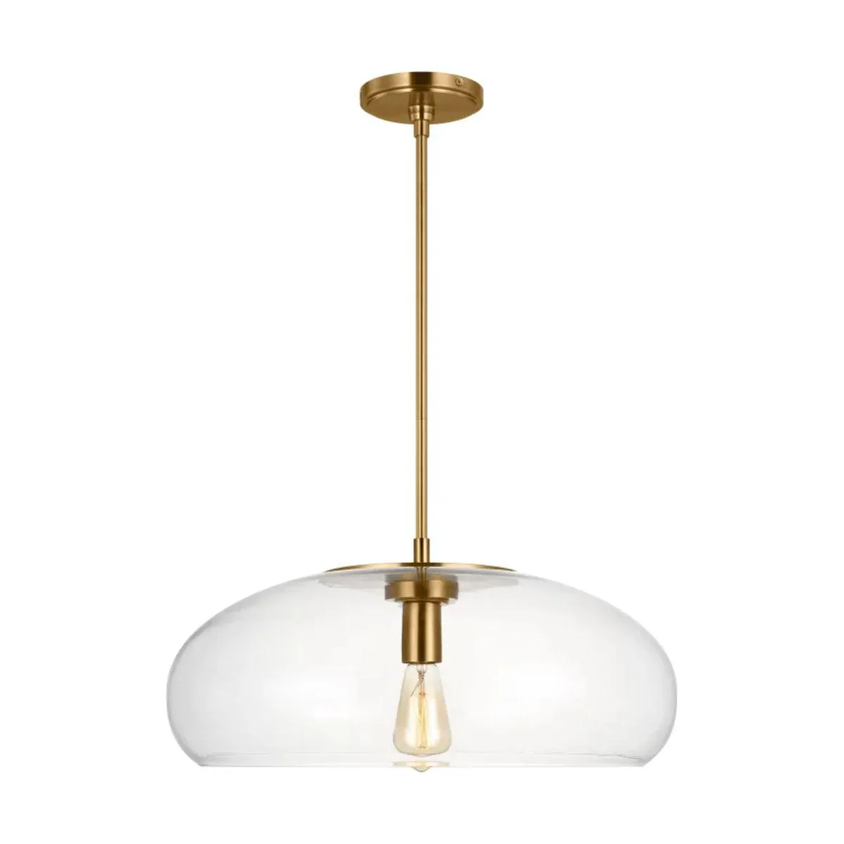 Largo 22 in. Pendant Light Brushed Brass Finish