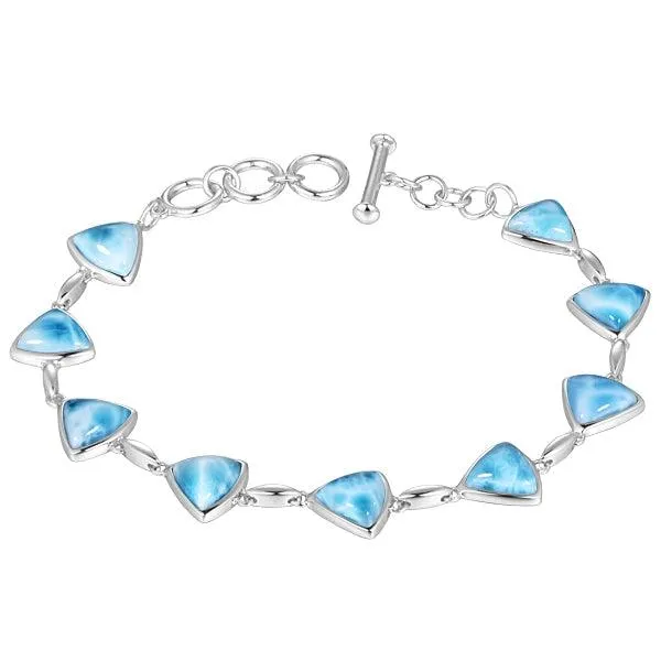 Larimar Reuleaux Charm Bracelet