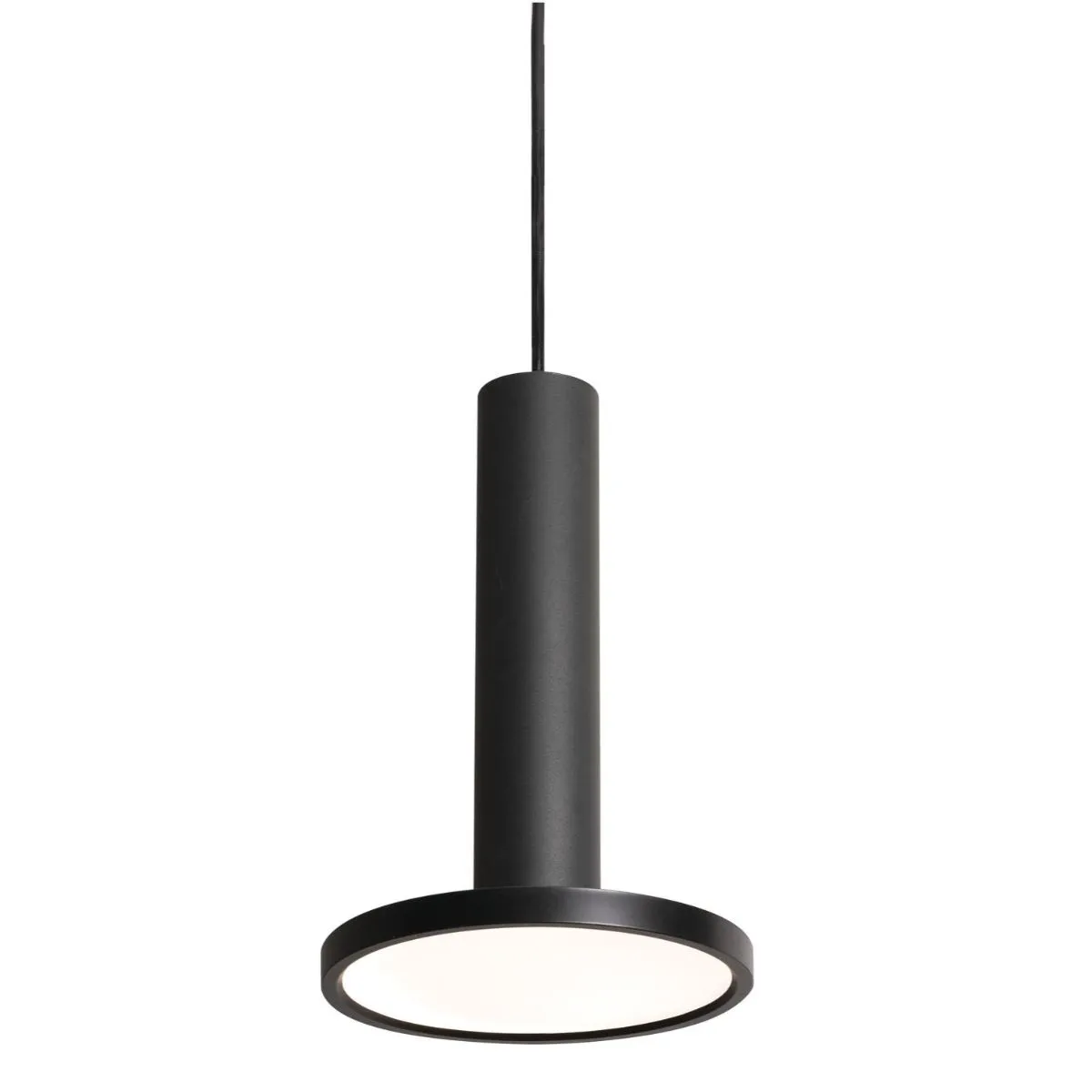 Luna 8 in. LED Pendant Light Black Finish