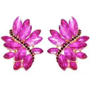 Marquise Studs: Fashionable Purple Earrings for Elegant Style