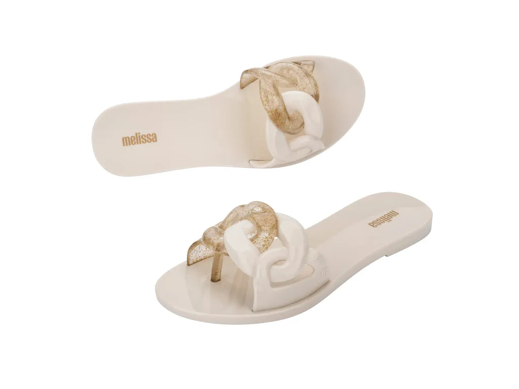 Melissa Jelly Chain AD Flat Beige Flipflops For Women