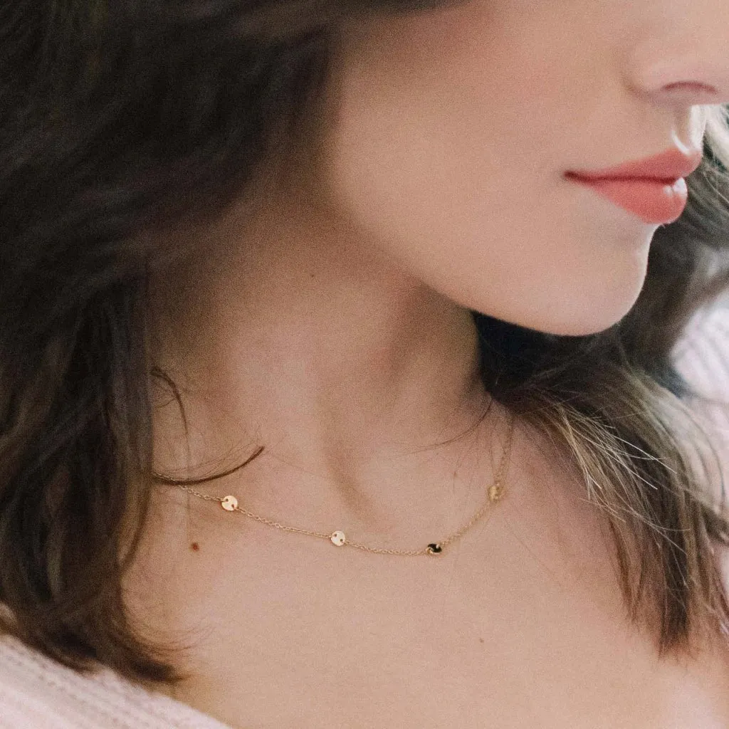 Milky Way Disc Chain Necklace