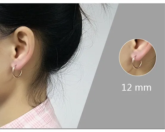 Minimalistic Circular Stainless Steel Ear Studs